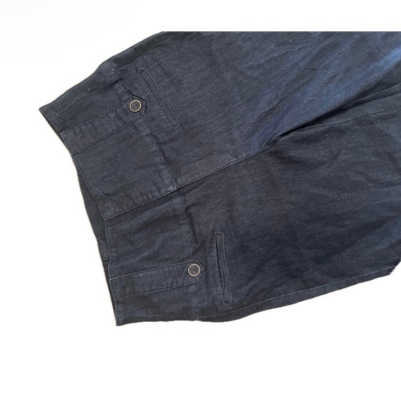 Women’s High Waisted Straight Leg Dark Wash Denim Pants - Picture 2 of 5